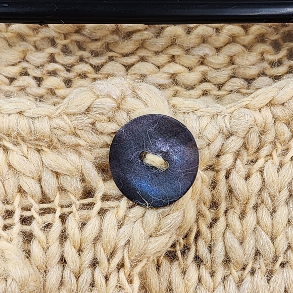 Sue P Knits Women's Button Front Wool Linen Blend Cardigan Sweater - Picture 5 of 7